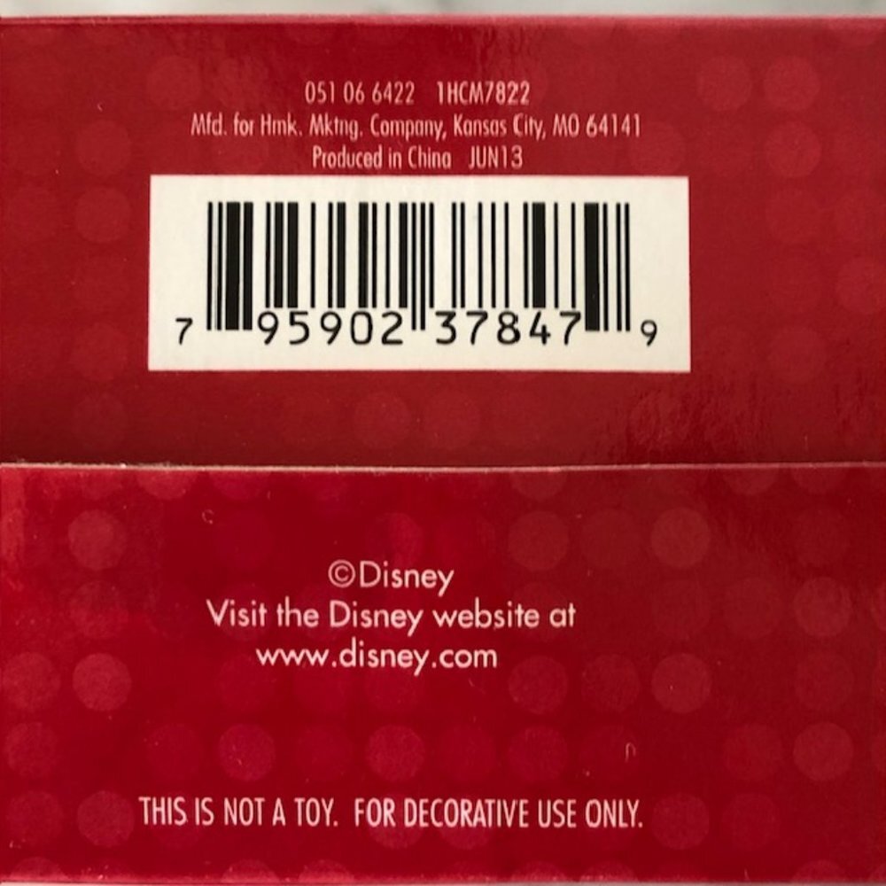 DISNEY Hallmark Special 85th Anniversary Minnie Mouse Glass Blown Orname… - Picture 15 of 15